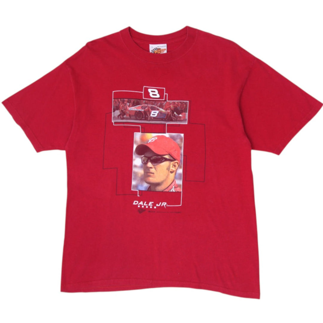 Vintage NASCAR Winner Circle Dale Earnhardt Jr 8 Budweiser T-Shirt Red Size L