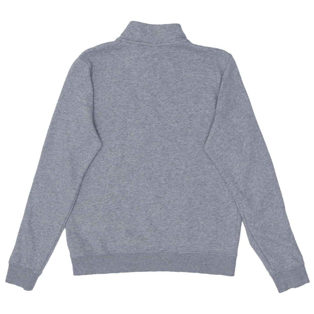Mens Nike Embroidered Quarter Zip Sweatshirt Gray - Fashion Rerun Vintage Migration_Sweaters
