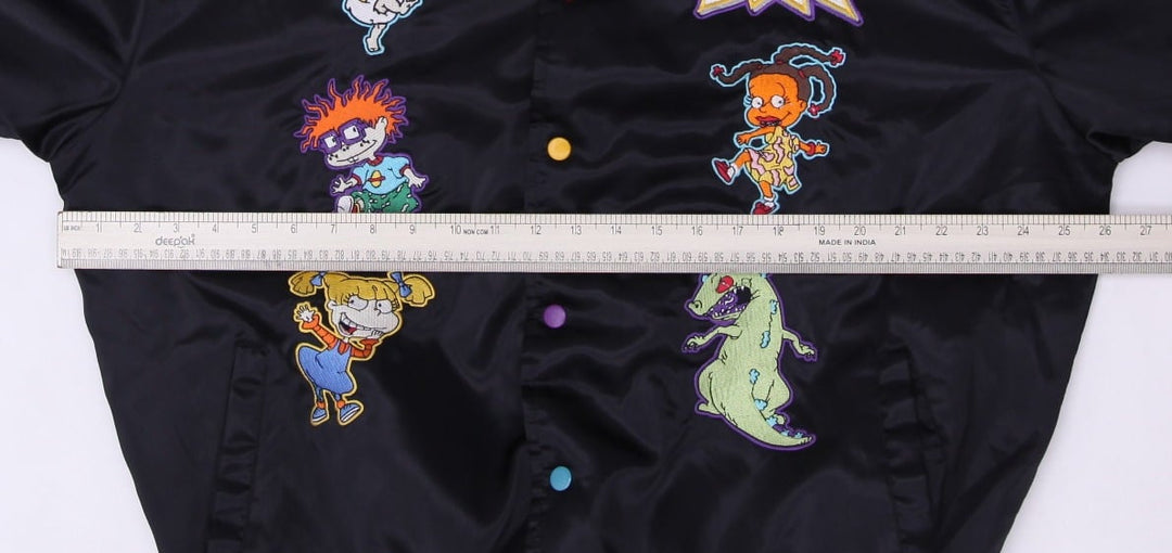Vintage Mens JC Customs Rugrats Black Cartoon Snap Button Jacket Size M | Migration_Jackets - View 6 | Fashion Rerun