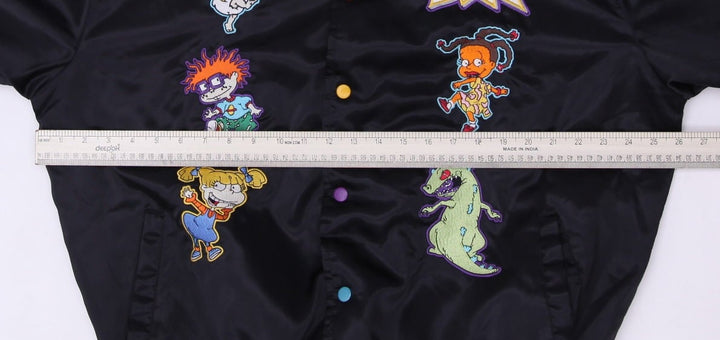 Vintage Mens JC Customs Rugrats Black Cartoon Snap Button Jacket Size M | Migration_Jackets - View 6 | Fashion Rerun