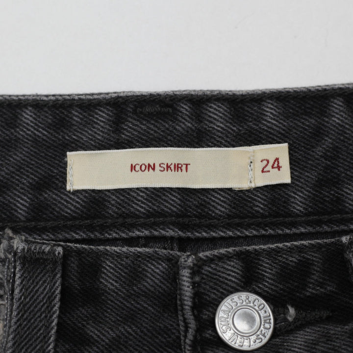 Y2K Ladies High-Rise Deconstructed Denim Mini Skirt Size 24