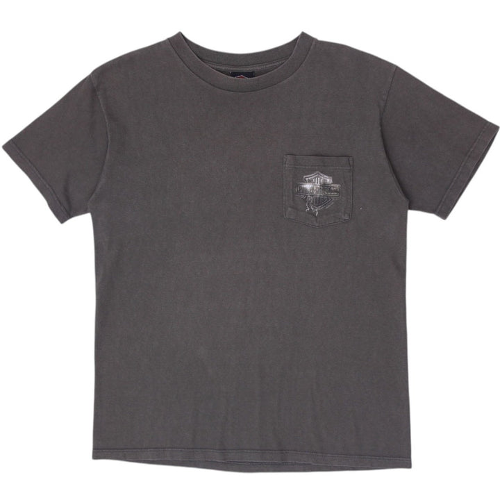 Vintage Harley Davidson Costa Rica Made In USA Olive Green Pocket T-Shirt M