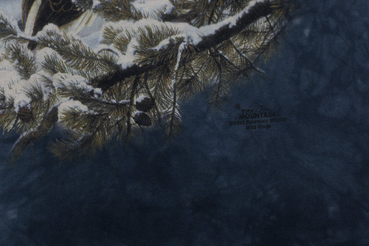 Vintage The Mountain American Bald Eagles Winter Scene T-Shirt