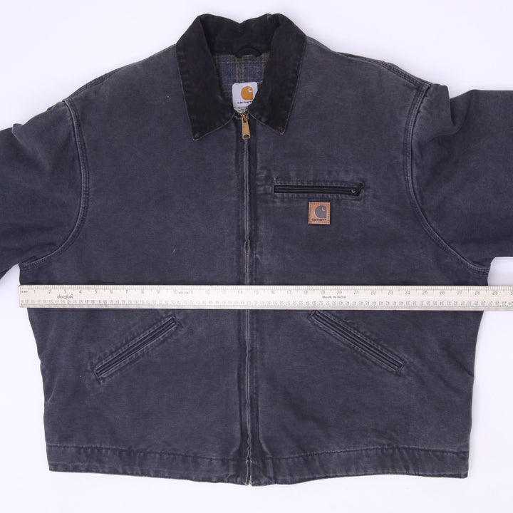 Vintage Carhartt J07 PTL Petrol Blue Charcoal Detroit Jacket Size 2XL