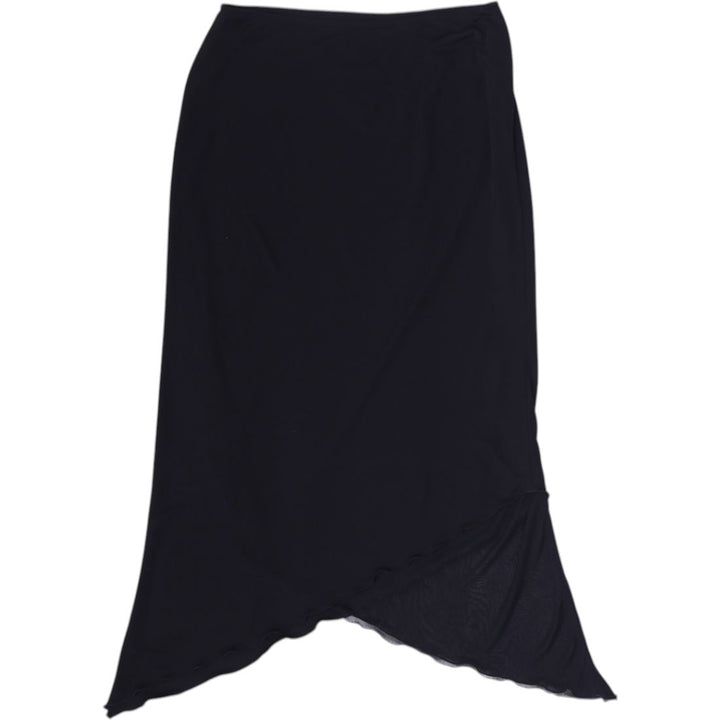 Y2K Black Asymmetrical Maxi Skirt - Size 10 | Migration_Skirts - Side View | Fashion Rerun