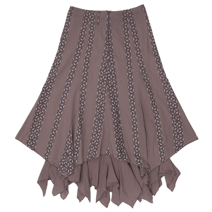 Y2K Ladies Long Hanky Hem Skirt