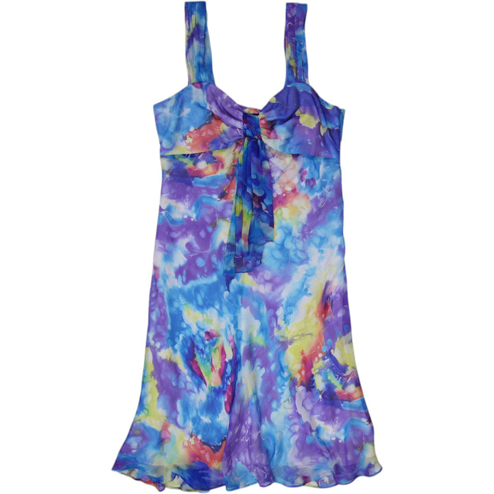 Y2K Blue Tie-Dye Midi Dress - Size 10 | Migration_Dresses | Fashion Rerun