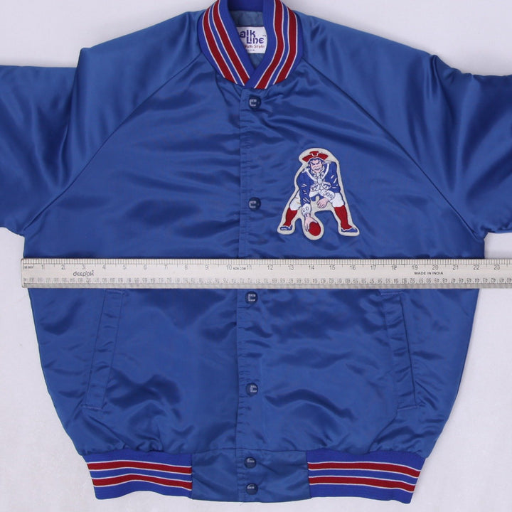 Vintage 80s Chalk Line New England Patriots Satin Jacket Made in USA