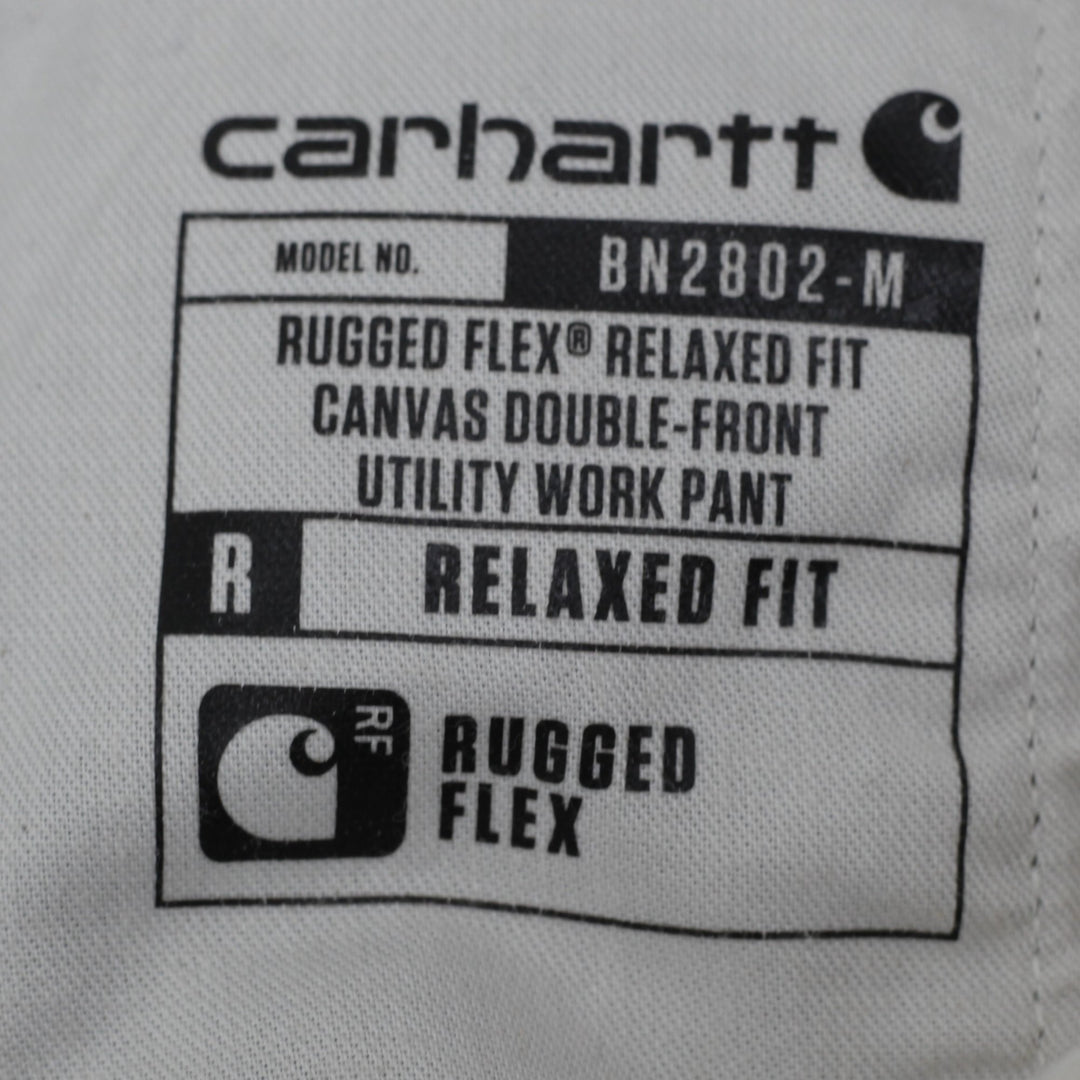 Mens Carhartt Rugged Flex Olive Canvas Double Front Relaxed Fit Workwear Pants | Migration_Pants WW Collectio | Fashion Rerun