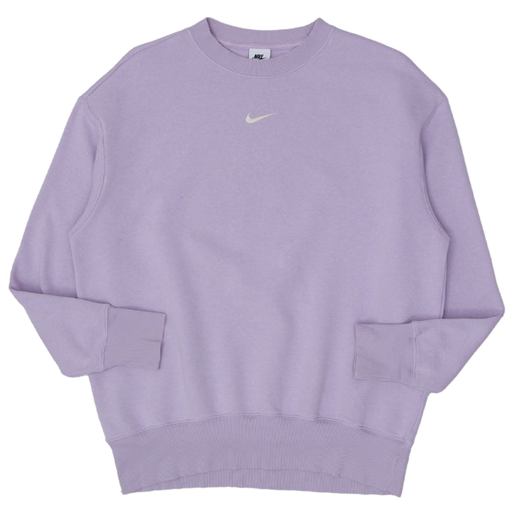 Mens Nike Swoosh Embroidered Sweatshirt Purple - Fashion Rerun Vintage Migration_Sweaters