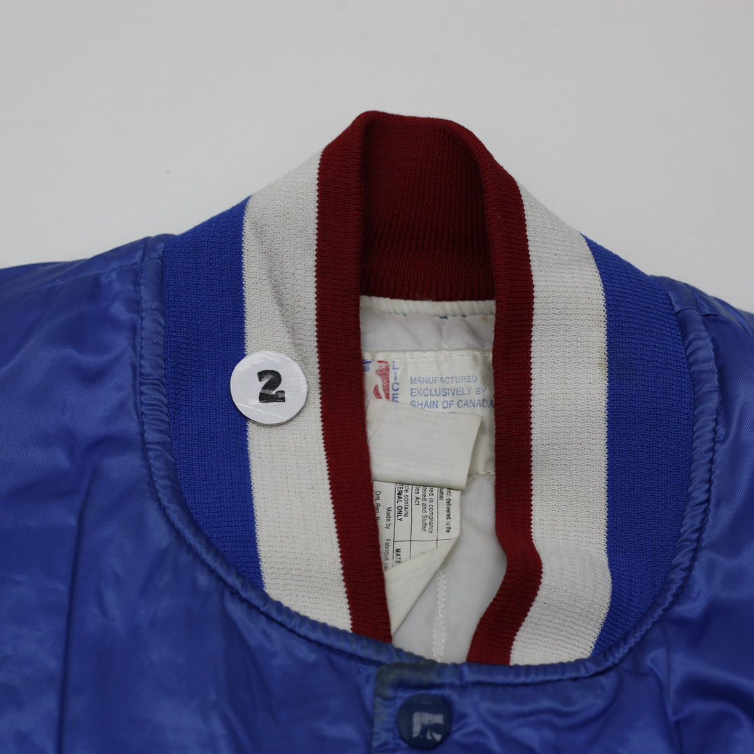 Vintage Blue Detroit Pistons NBA Satin Bomber Jacket