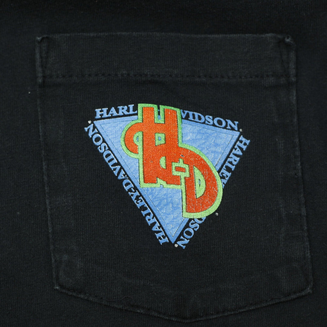 Vintage 90s Feel The Freedom Harley Davidson Single Stitch Pocket T-Shirt L | Migration_T-Shirts - Detail Vie | Fashion Rerun