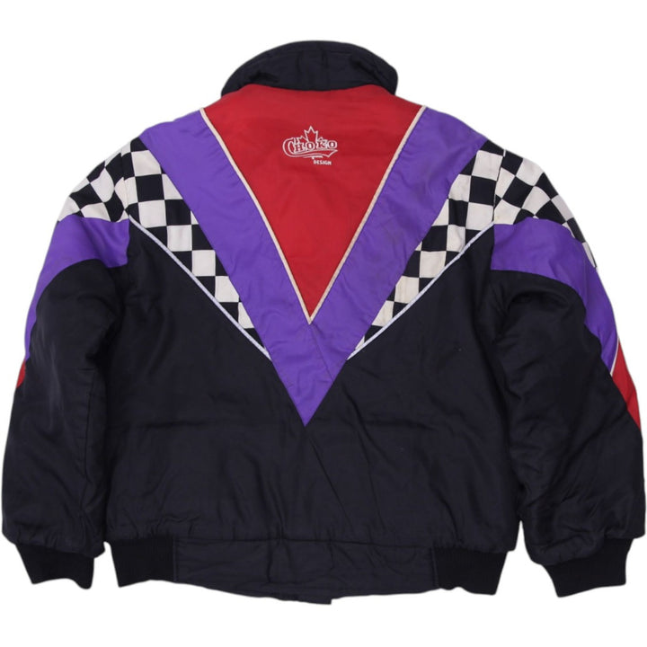 Vintage Mens Choko Hot Rider Jacket Black Checkered | Migration_Jackets - Side View | Fashion Rerun