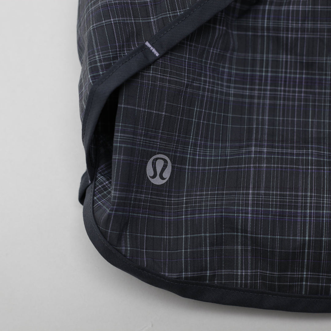 Ladies Lululemon Athletica Low-Rise Plaid Running Shorts Size 8