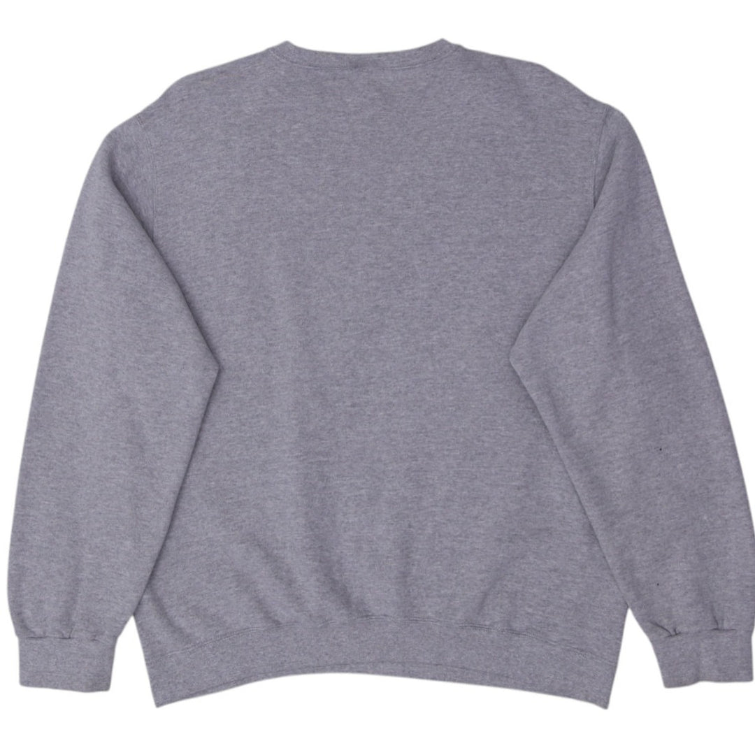 Vintage Mens Nike Sweatshirt Gray Logo Fleece Pullover | Migration_Sweatshirt - Side View | Fashion Rerun
