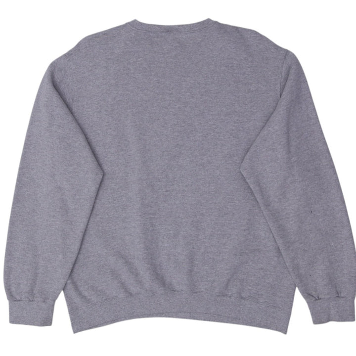 Vintage Mens Nike Sweatshirt Gray Logo Fleece Pullover | Migration_Sweatshirt - Side View | Fashion Rerun