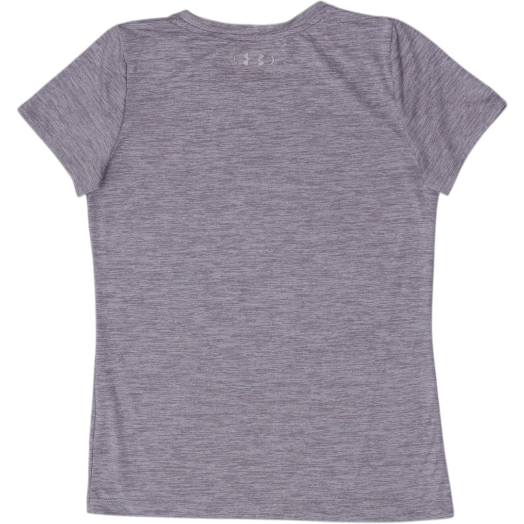 Ladies Under Armour HeatGear T-Shirt Gray Athletic Lightweight