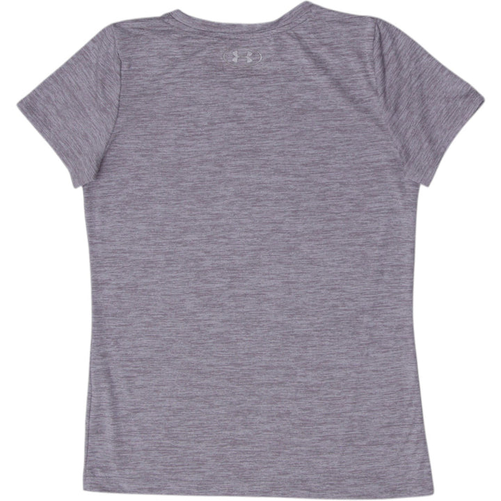 Ladies Under Armour HeatGear T-Shirt Gray Athletic Lightweight