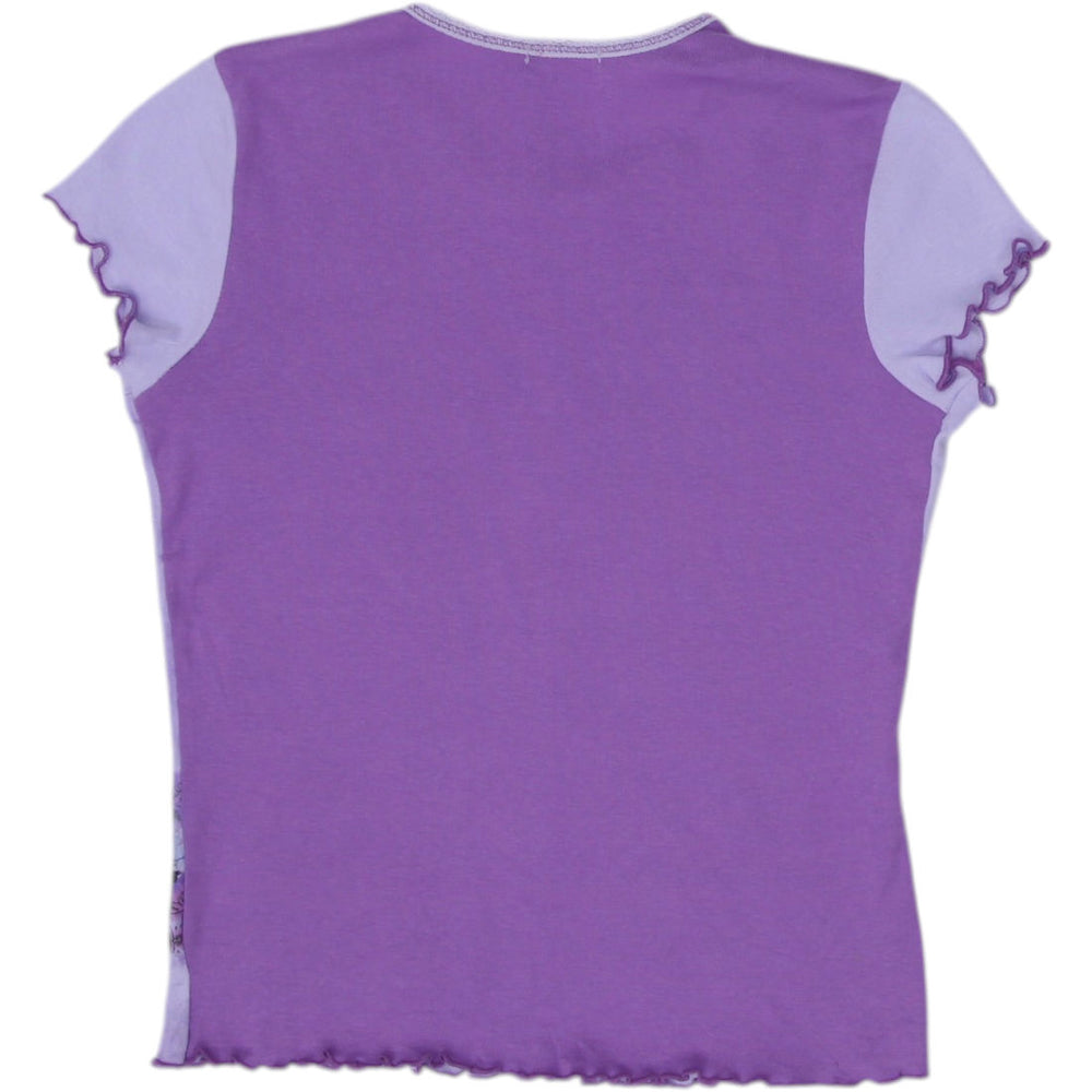 Y2K Ladies Tie Dye Short Sleeve Graphic Tee Size XS | Migration_Y2K Tops - Side View | Fashion Rerun