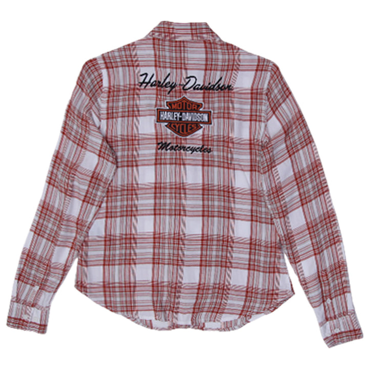 Ladies Harley Davidson Flannel Long Sleeve Blouse