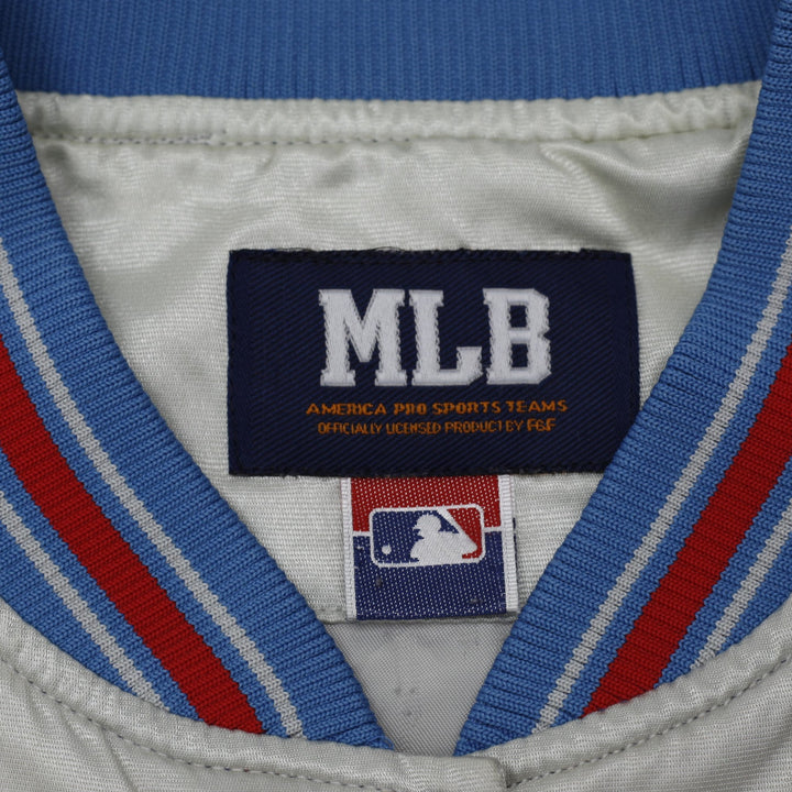 Vintage Ladies Texas Rangers Satin Varsity Snap Button Jacket