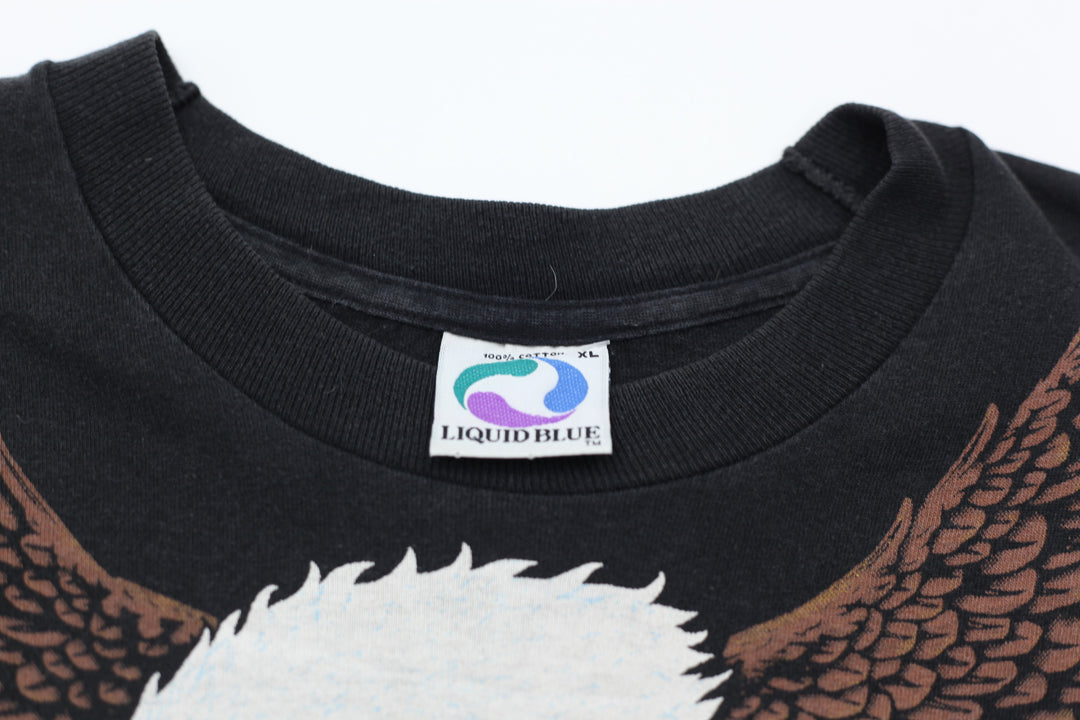 Liquid Blue 1994 Eagle All Over Print Rich Normurdin Single Stitch Vintage T-Shirt | Migration_T-Shirts UAENA | Fashion Rerun