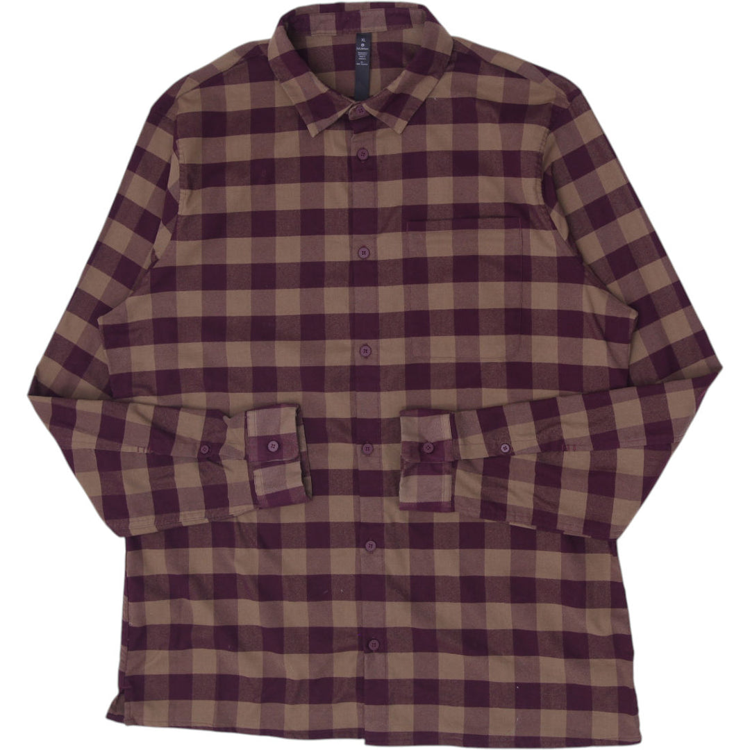 Mens Lululemon Masons Peak Technical Flannel Long Sleeve Shirt Size XL