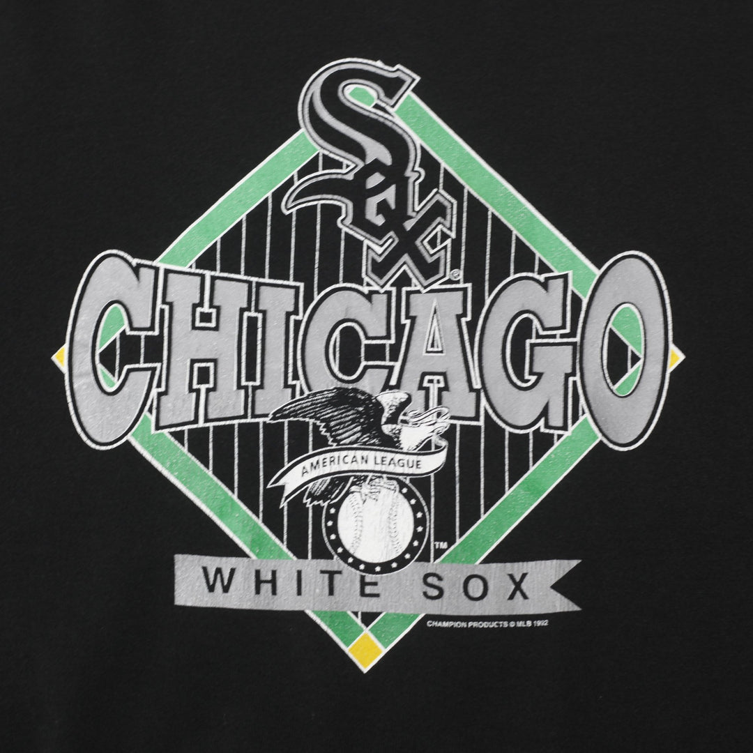 Vintage 1990s Chicago White Sox MLB Black Crewneck Sweatshirt Size M | Migration_Sweatshirt - Alternate View | Fashion Rerun