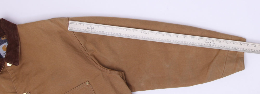 Vintage 90s Carhartt C01 BRN Blanket Lined Jacket Size 50