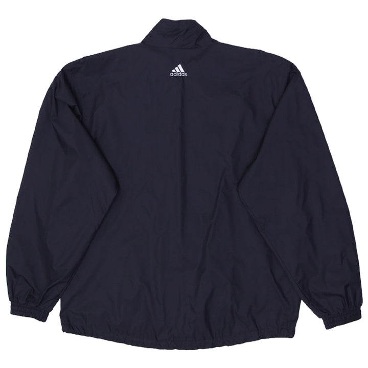 Vintage Adidas Jacket Black Stripe Spell Out Full Zip Windbreaker