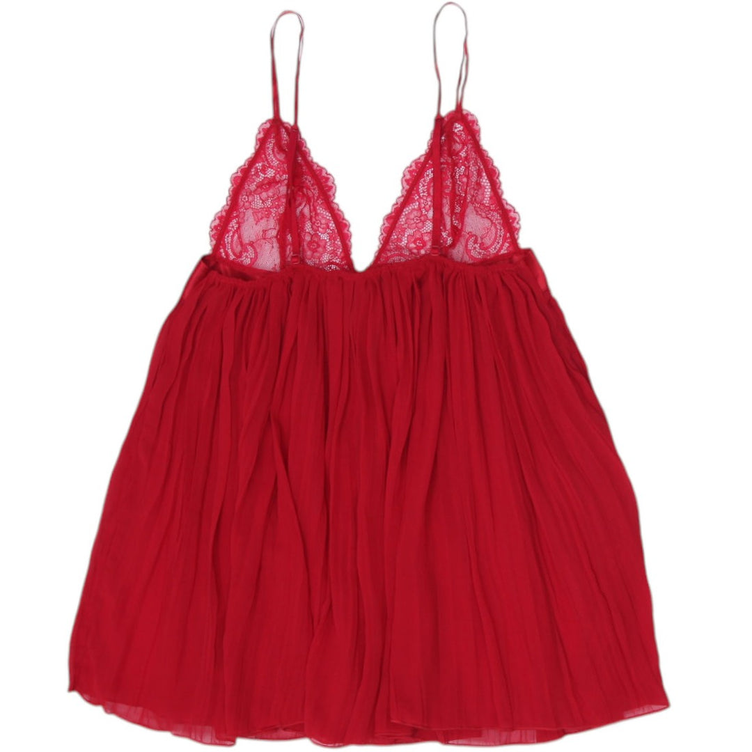 Y2K Ladies Victoria's Secret Babydoll Red Lace Top Size S