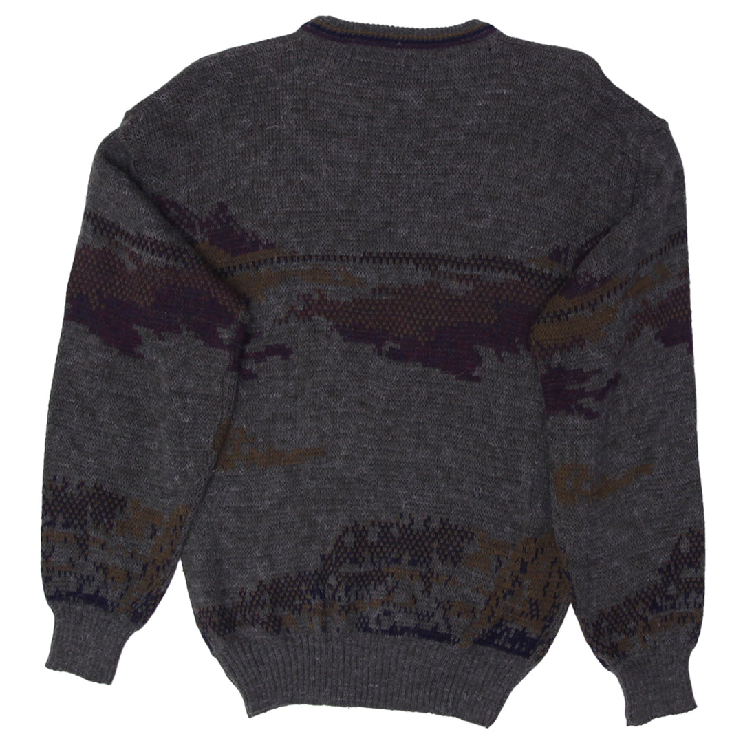 Vintage Touch Stone Embroidered Golfer Knitted Sweater