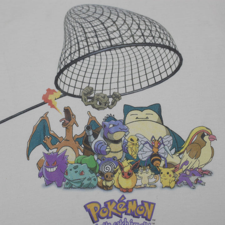 Vintage 1999 Pokemon Gen 1 Charizard Pikachu T-Shirt Size XL
