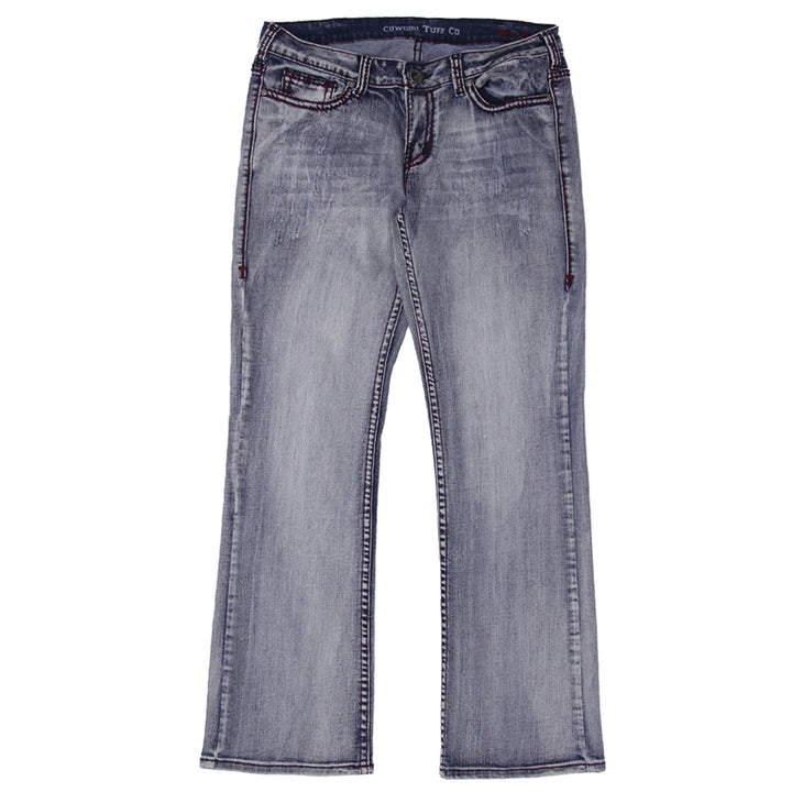 Y2K Cowgirl Tuff Paisley Embroidered Bootcut Jeans - Fashion Rerun Vintage Migration_Pants