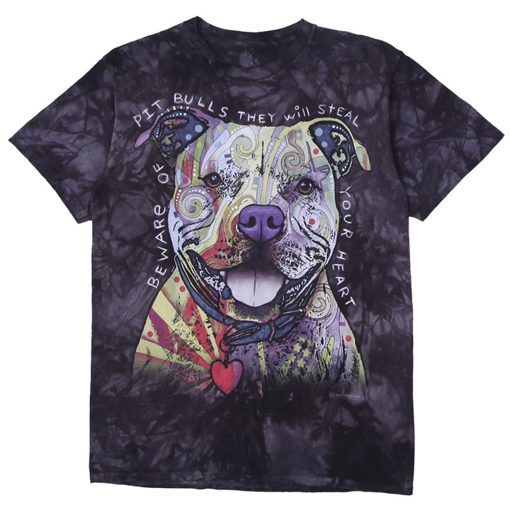 Mens The Mountain Pitbull Rainbow Tie Dye T-Shirt