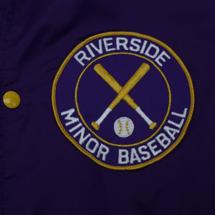 Vintage Riverside Minor Baseball Button Made In USA Nylon Jacket | Migration_Jacket UAENAT20 - Detail View | Fashion Rerun