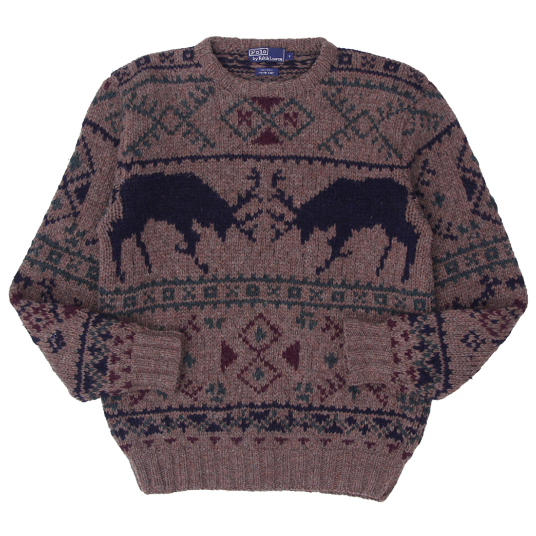 トップス RALPH LAUREN WOOL SWEATER vintage Shop Vintage Polo Ralph Lauren Handknit 100% Wool Sweater