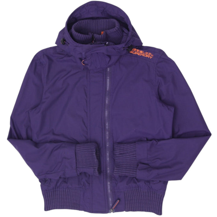 Ladies Superdry Windbomber Ripstop Hooded Bomber Jacket Size L