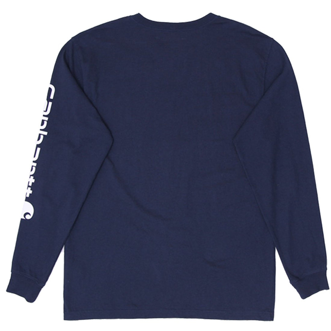 Mens Carhartt K231 NVY Loose Fit Long Sleeve T-Shirt