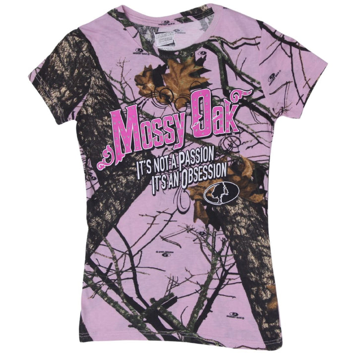 Ladies Mossy Oak Pink Camo Graphic Tee by Paramount Outdoors