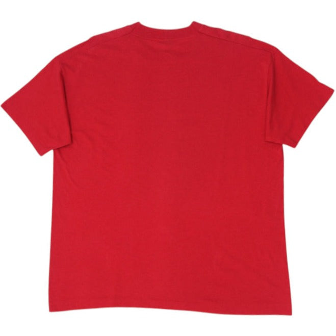 Vintage Chicago "He's Back" #45 Single Stitch Red T-Shirt Made In USA XL | Migration_T-Shirts - Side View | Fashion Rerun