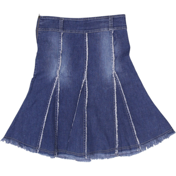Y2K Ladies Open Grunge Fairycore Paneled Raw Hem Skater Skirt