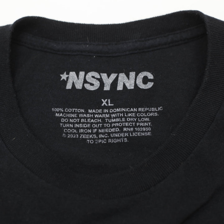 Mens NSYNC Portrait Flames Graphic Band T-Shirt Size XL