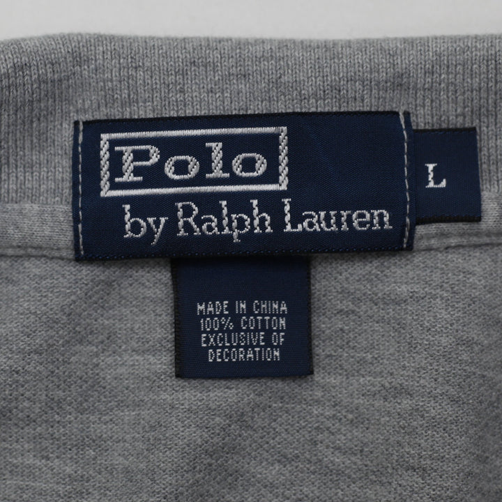Mens Polo By Ralph Lauren Classic Short-Sleeve Polo T-Shirt Heather Grey Size L