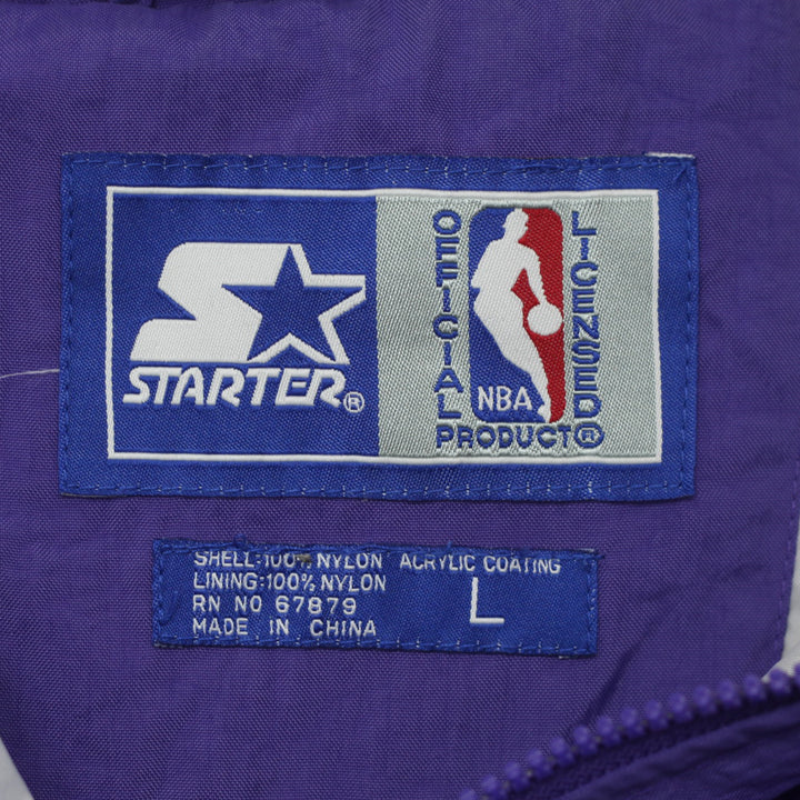 Vintage 90's Phoenix Suns Starter Hooded Jacket Purple Nylon Size Large - Fashion Rerun Vintage Migration_Jacket
