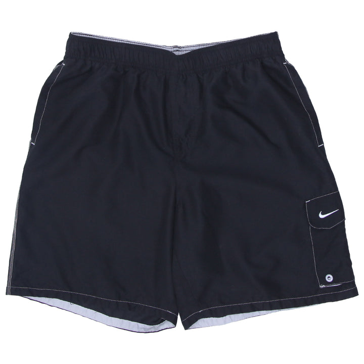 Mens Nike Swoosh Embroidered Black Shorts