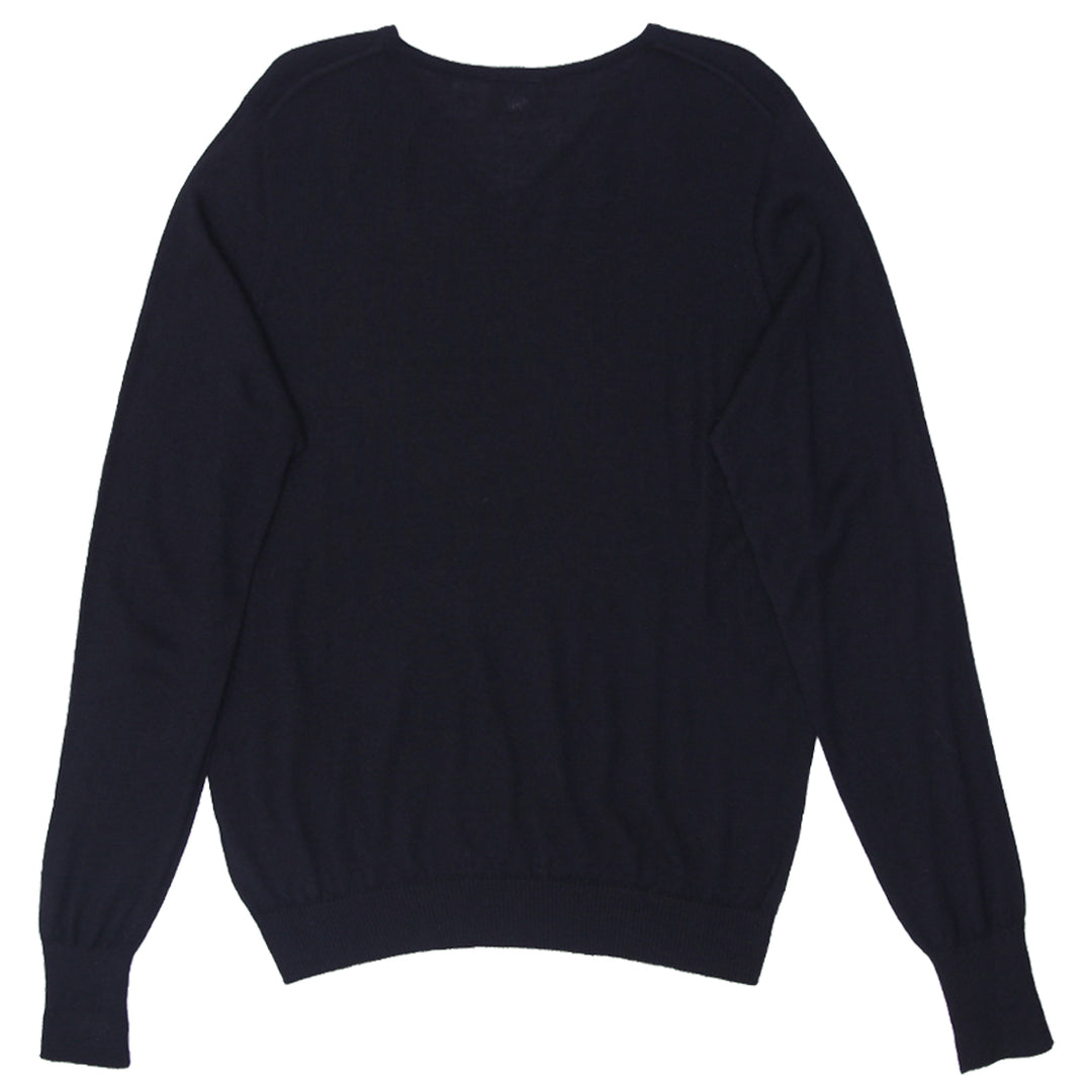 Mens Nike Golf Swoosh Embroidered V-Neck Black Sweater