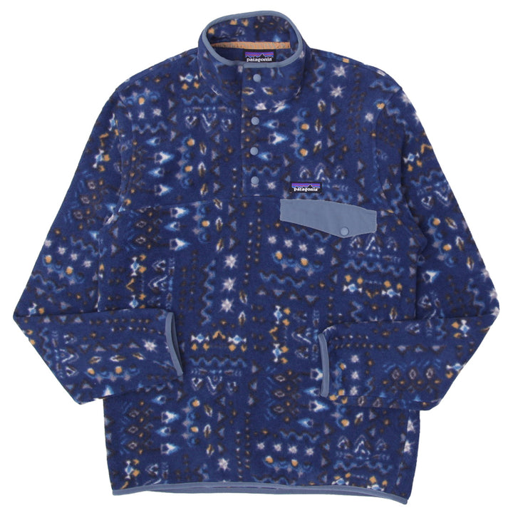Mens Patagonia Synchilla Printed Quarter Snap Button Fleece Top