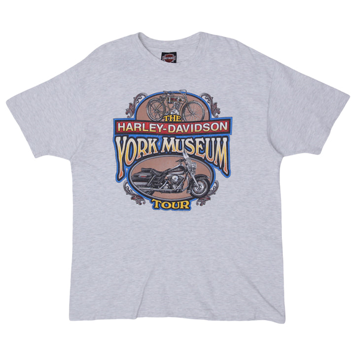 1994 Vintage The Harley Davidson York Museum Tour T-Shirt S.Stitch Made in USA XL - Fashion Rerun Vintage Migration_T-Shirt