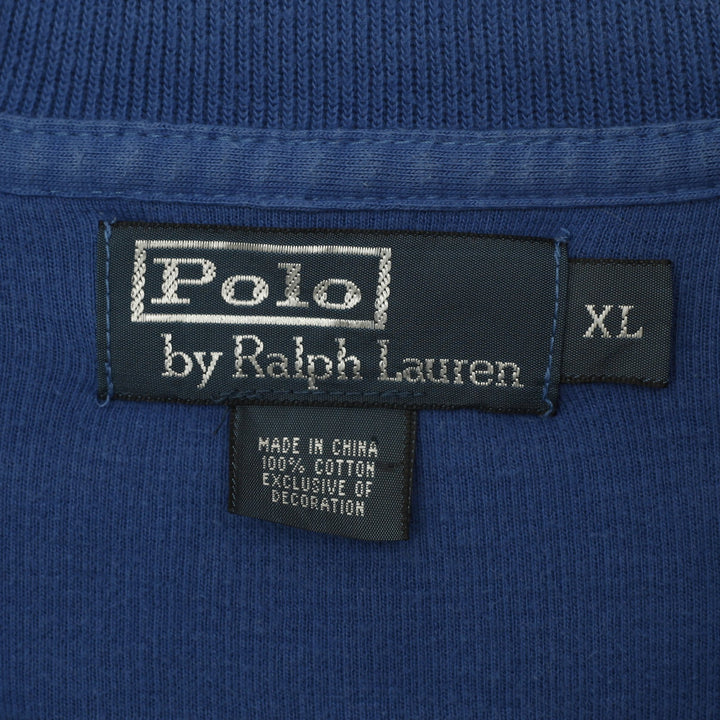 Mens Polo By Ralph Lauren Quarter Zip Knitted Blue Sweater XL | Migration_Knitwear & Sweaters RL Collection - | Fashion Rerun